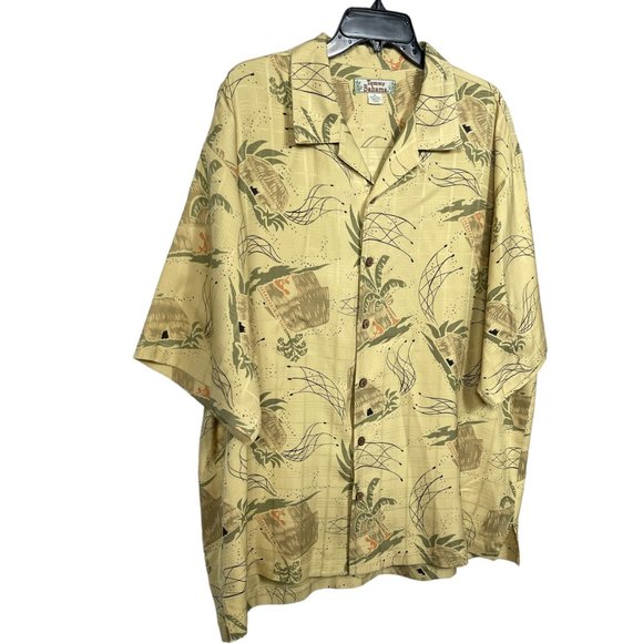Tommy Bahama Silk Hawaiian Button Front Shirt Mens XL Tiki Short Sleeve - Picture 4 of 10
